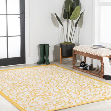 Madrid Vintage Filigree Textured Weave Indoor/outdoor Area Rug